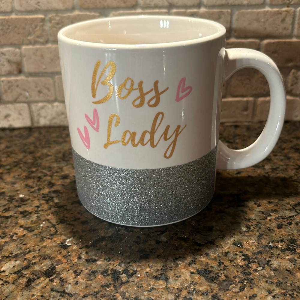 New! Boss Lady Glitter Mug